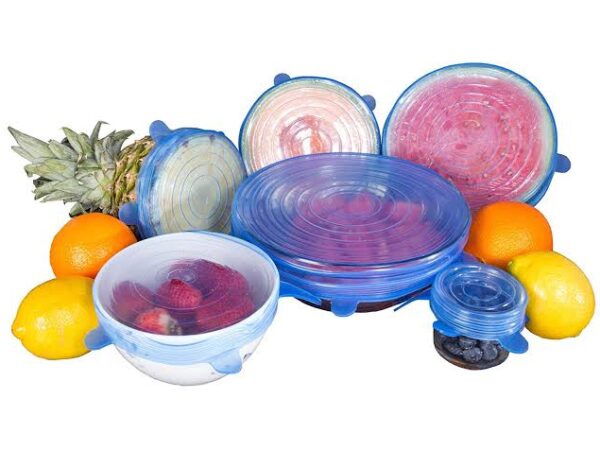 6-Pcs-Silicone Covers Lid Airtigh bowl Cover Lid