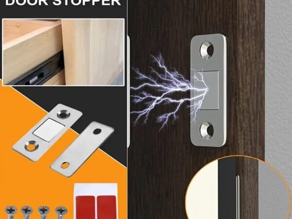 Magnetic Door Catch, Ultra Thin Cabinet Magnets Stainless Steel Cabinet Door Magnetic Catch, Adhesive Cabinet Door Magnets For Kitchen Closet Drawer Magnetic Cabinet Latch