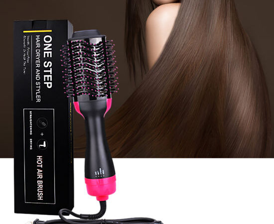 Hair Dryer Hot Air Brush Styler and Volumizer One Step Multifunction Hair Sraightener Curler Comb Electric Ion Blow Dryer Brush